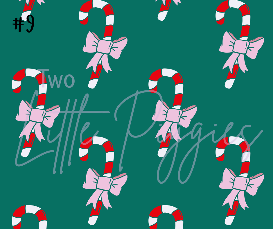 Printed Vinyl - Peppermint Holiday