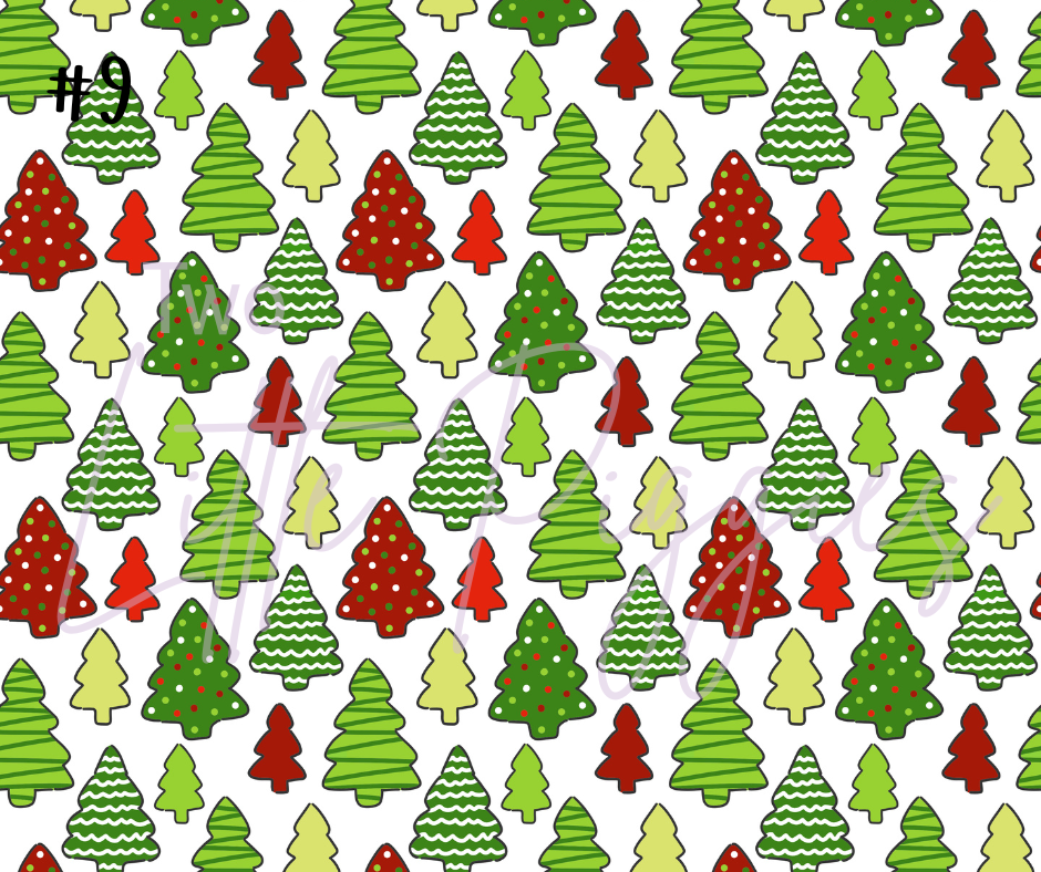 Printed Vinyl - Christmas Trees