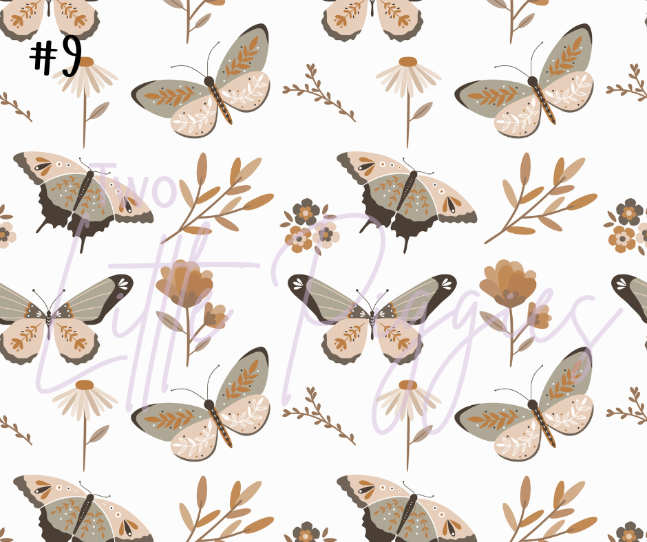 Printed Vinyl - Butterflies in the Garden