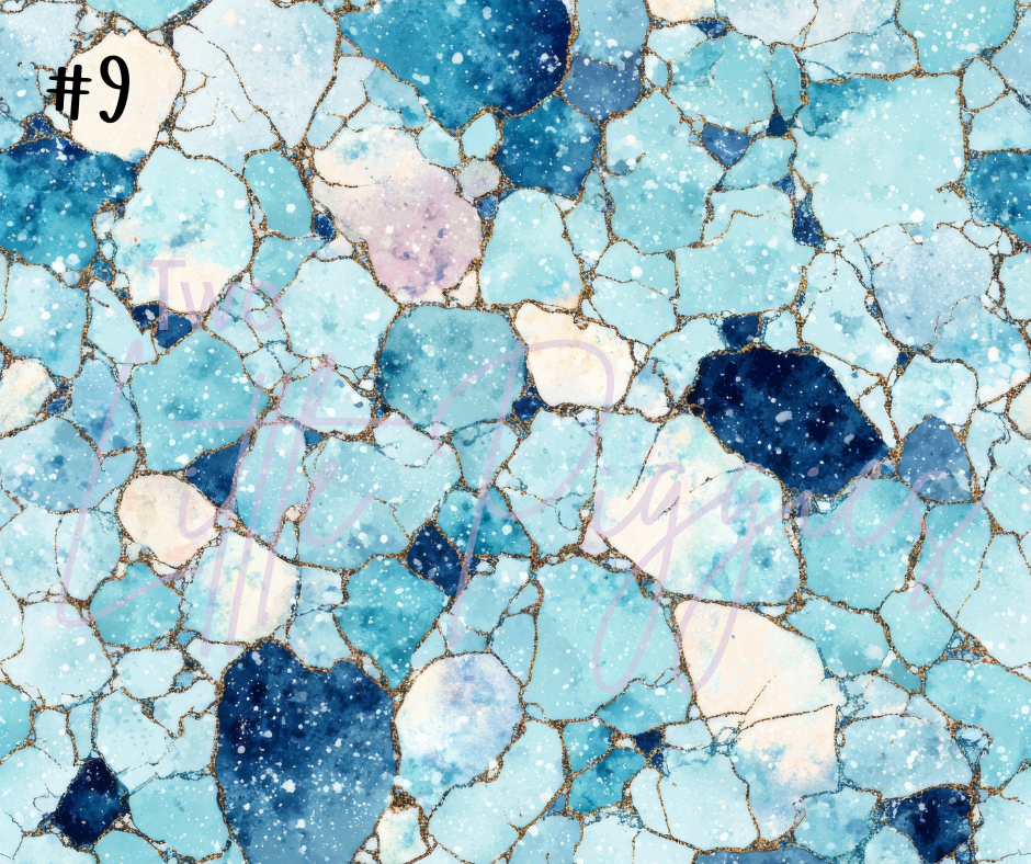 Printed Vinyl - Cracked Crystals