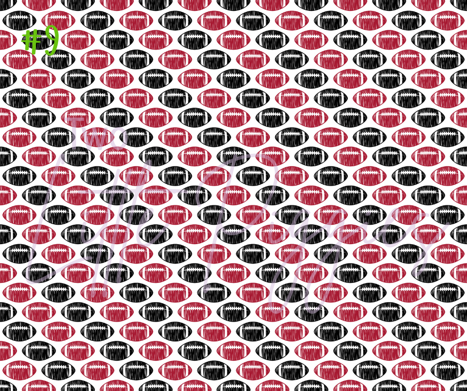 Printed Vinyl - Football - Maroon and Black