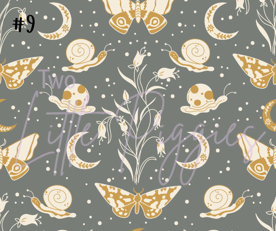Printed Vinyl - Checkers - Earthy Insects
