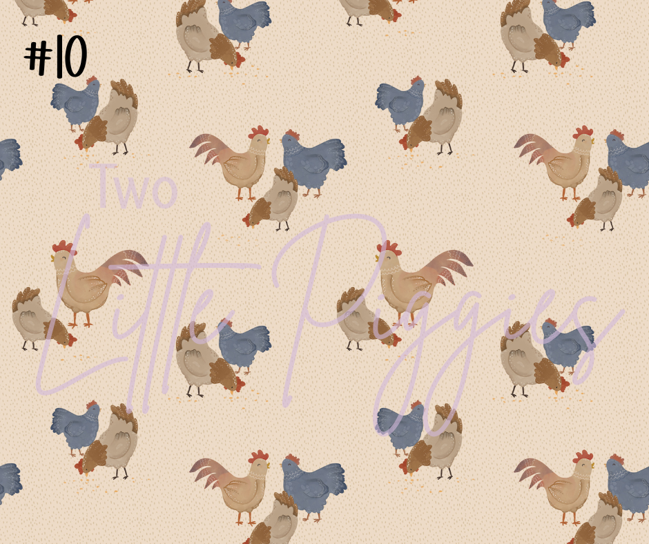 Printed Vinyl - Happy Chickens