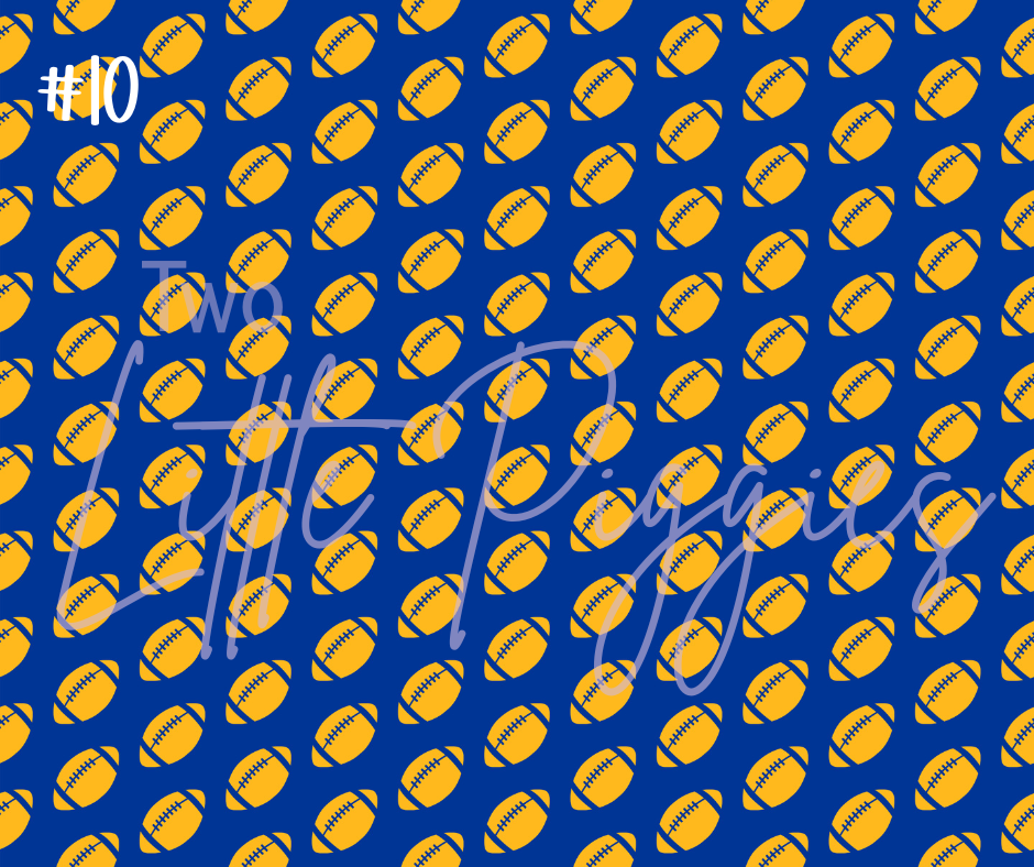 Printed Vinyl - Football - Blue and Gold