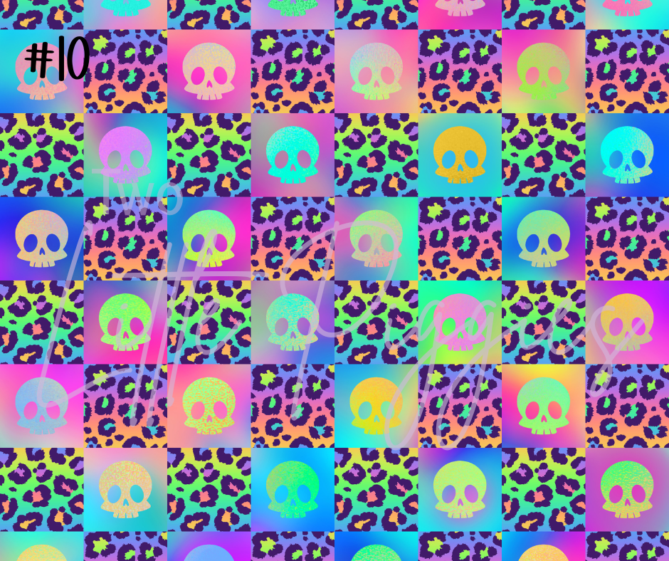 Printed Vinyl - Halloween - Rainbow Halloween