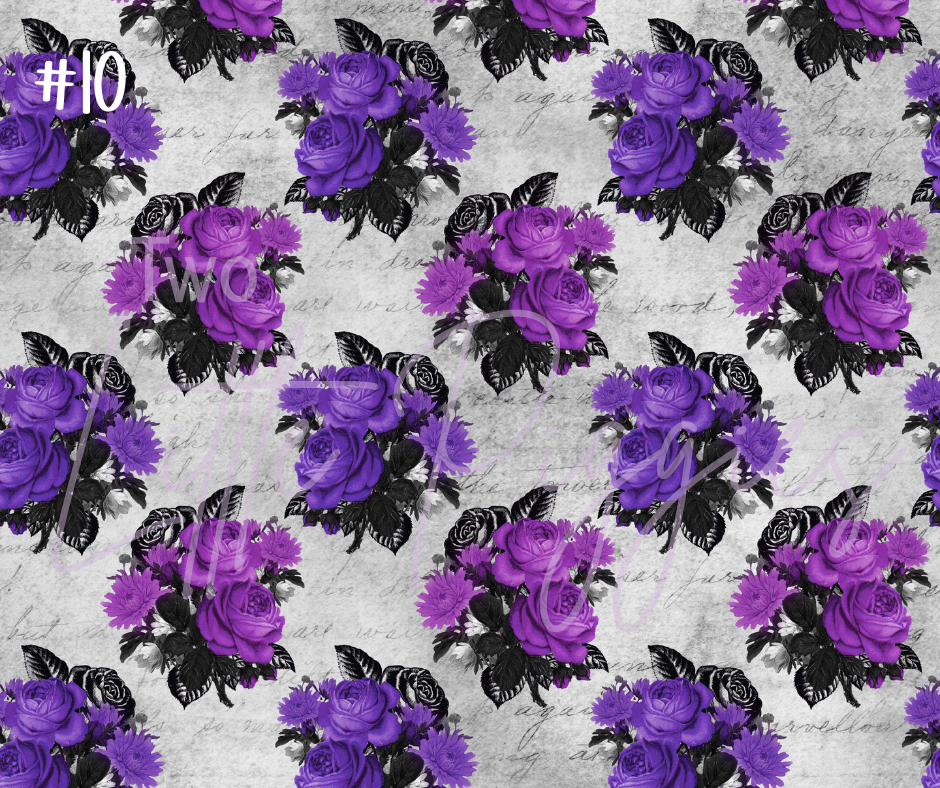 Printed Vinyl - Halloween Floral Collection
