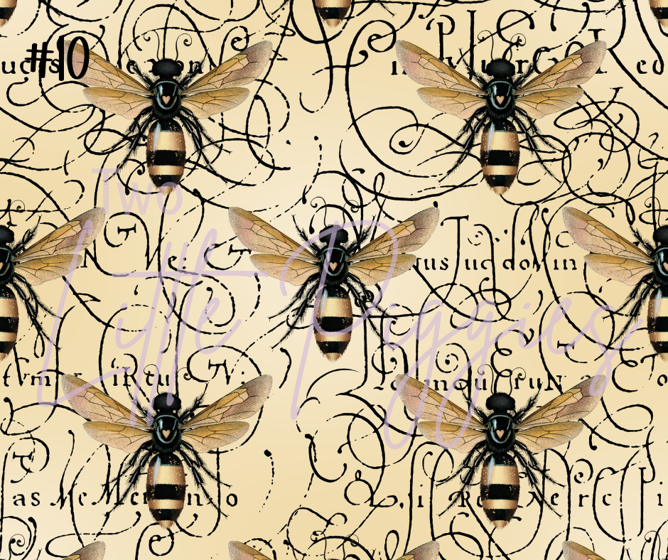 Printed Vinyl - Bumbling Bees