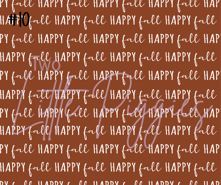 Printed Vinyl - Happy Fall