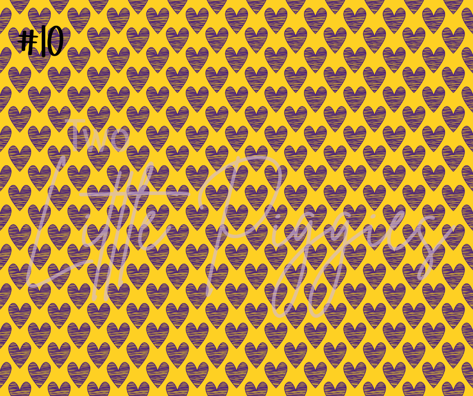 Printed Vinyl - Football - Purple and Gold