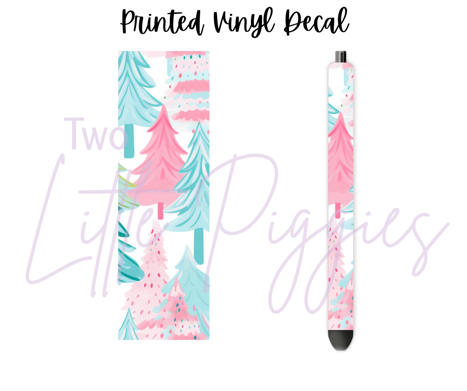 Printed Vinyl - Preppy Christmas Trees