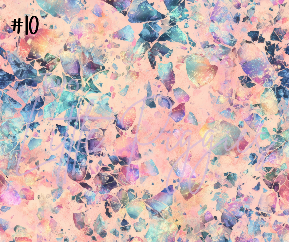Printed Vinyl - Cracked Crystals