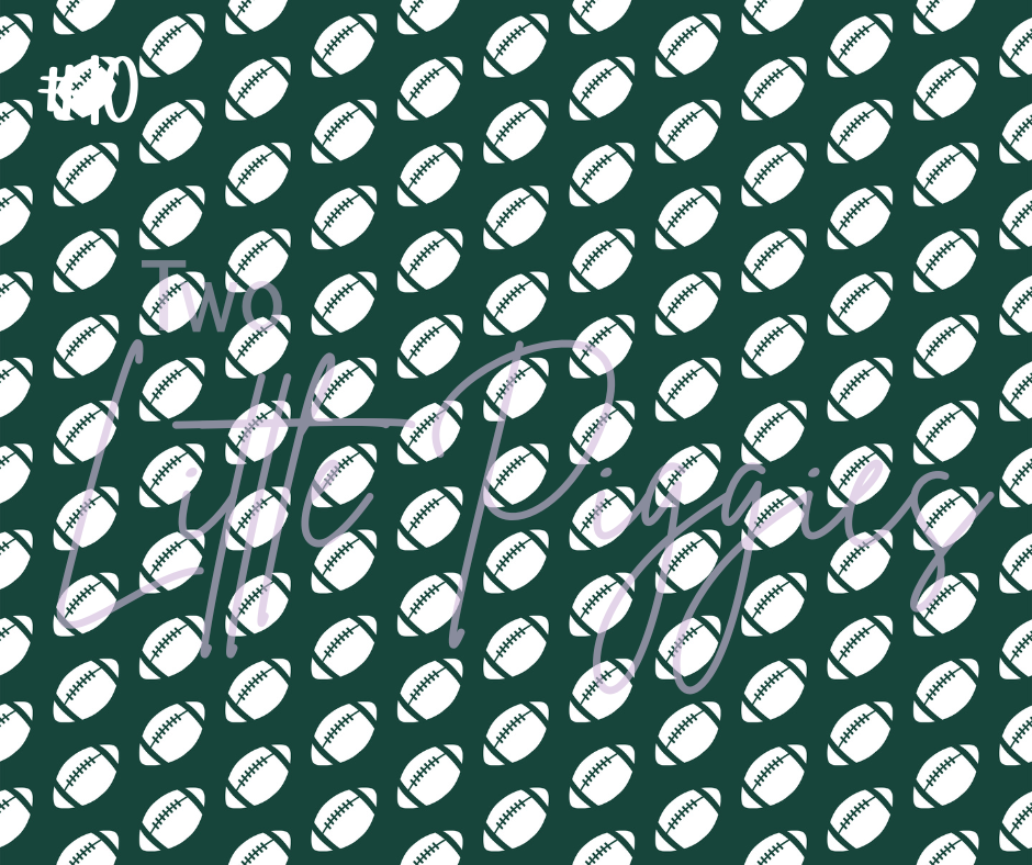 Printed Vinyl - Football - Green and White