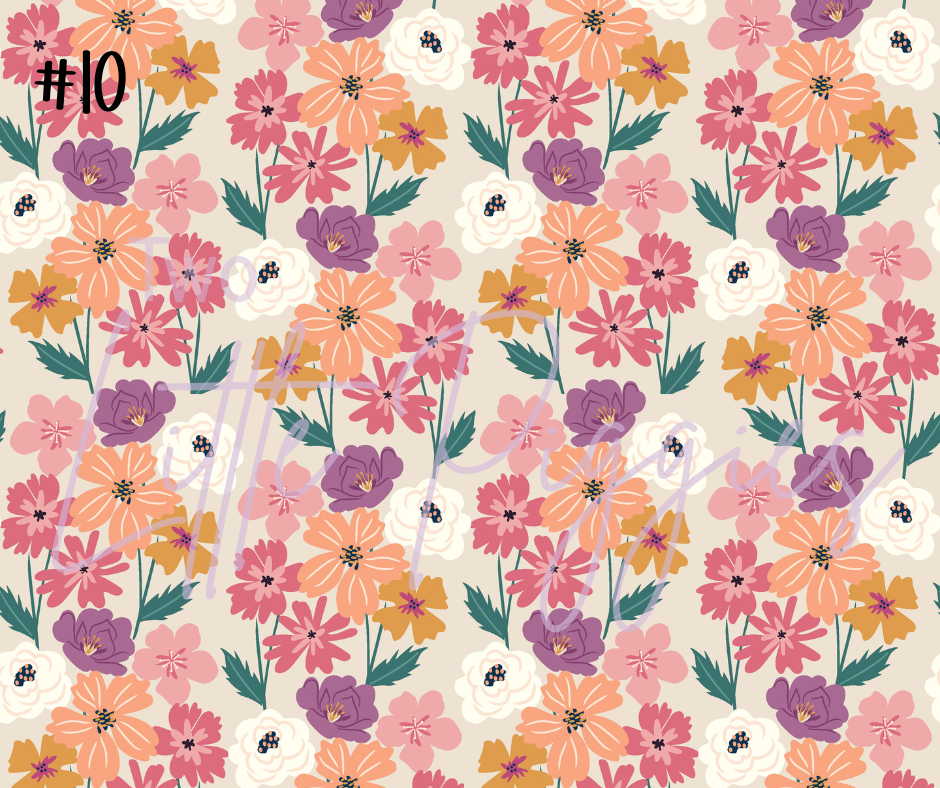 Printed Vinyl - Eclectic Floral