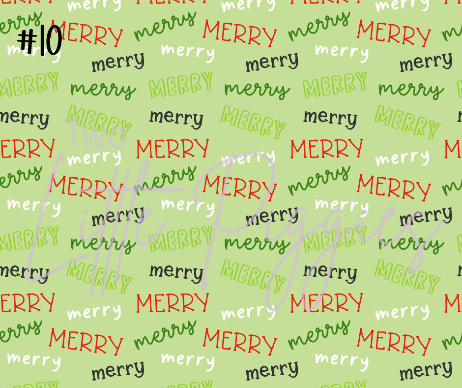 Printed Vinyl - Christmas Trees