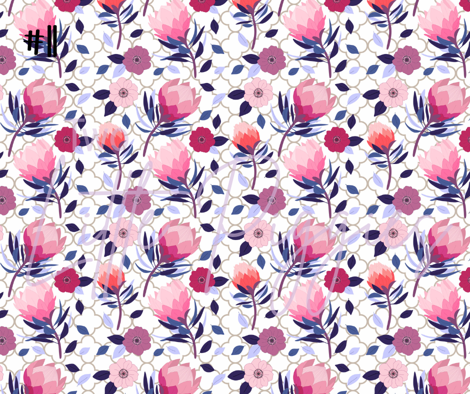 Printed Vinyl - Protea Flowers