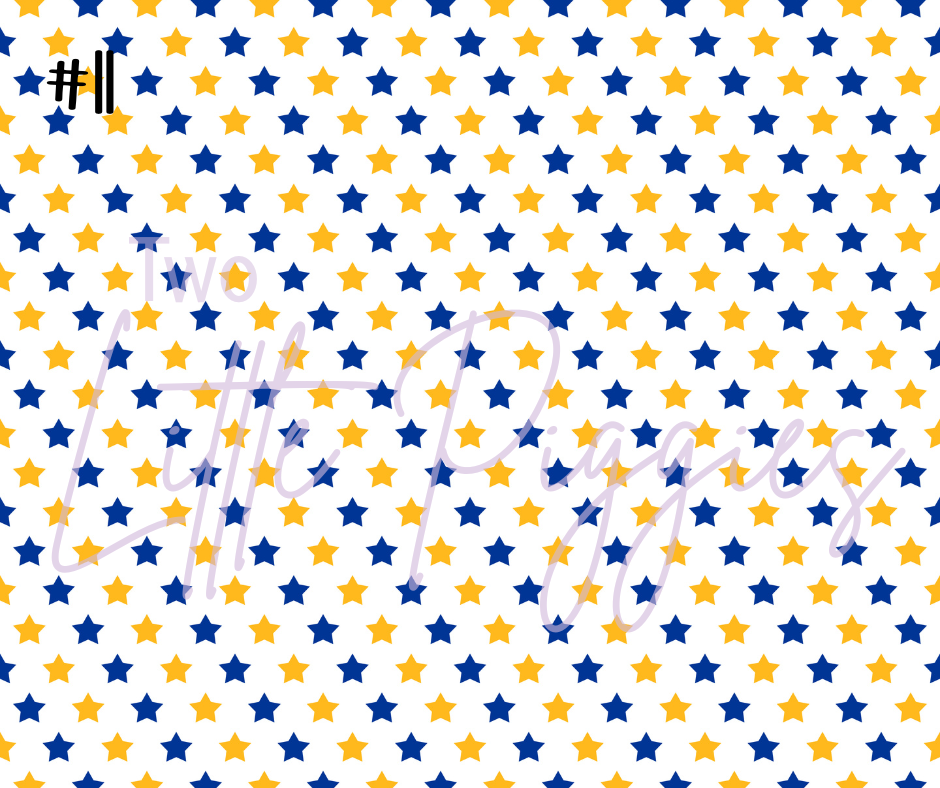 Printed Vinyl - Football - Blue and Gold