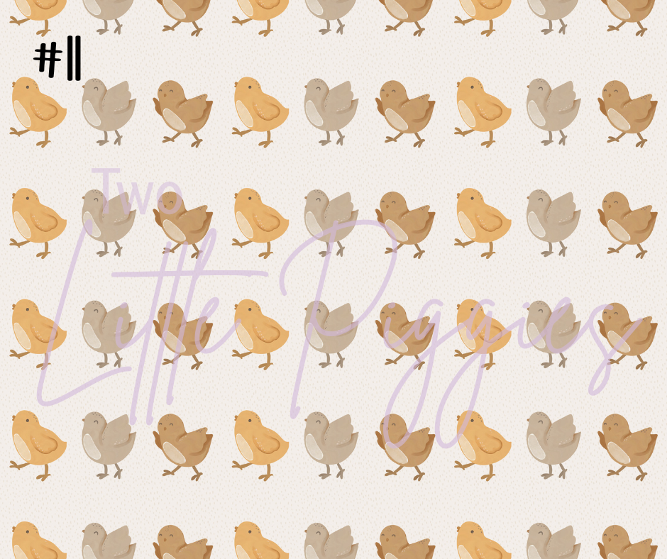 Printed Vinyl - Happy Chickens
