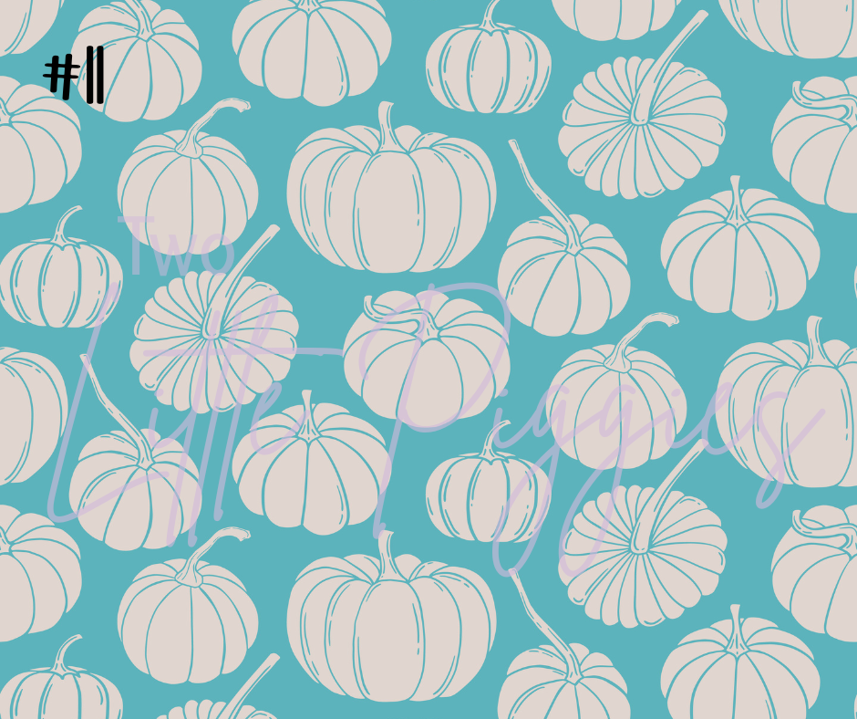 Printed Vinyl - Teal Pumpkin