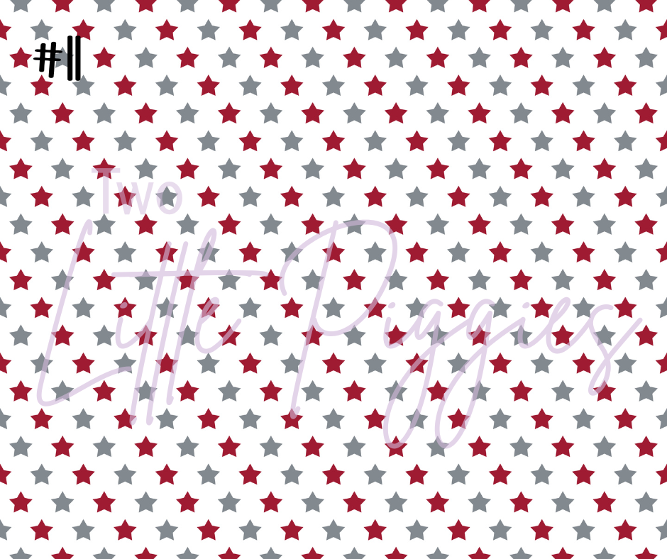Printed Vinyl - Football - Red and Silver