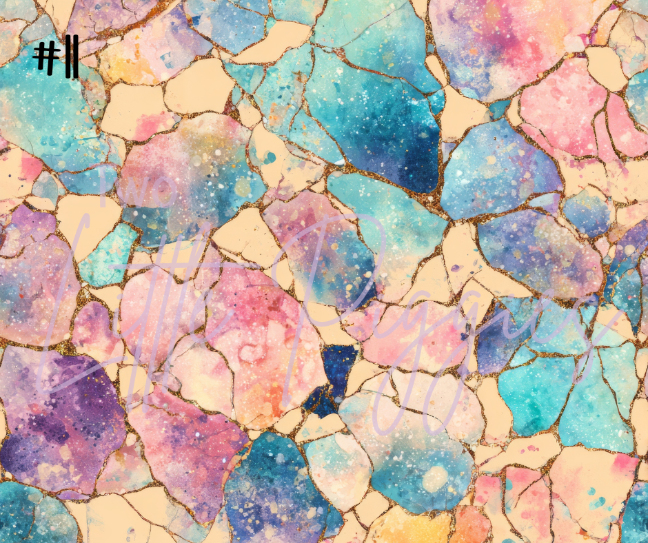Printed Vinyl - Cracked Crystals