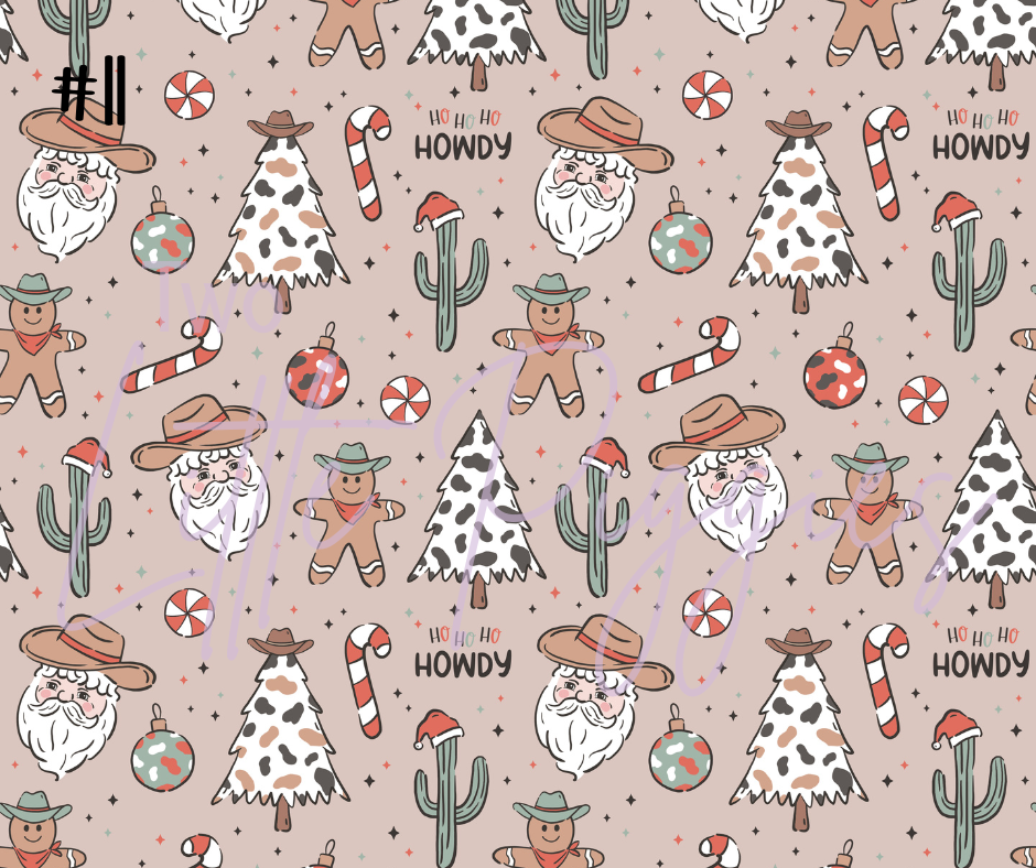 Printed Vinyl - Howdy Christmas