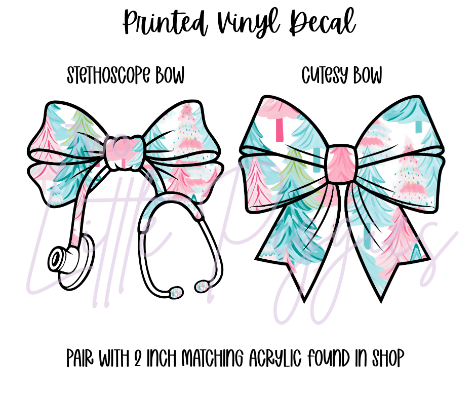 Printed Vinyl - Preppy Christmas Trees
