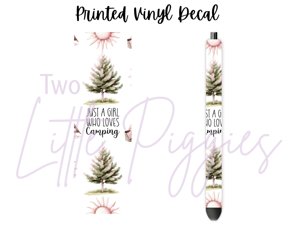 Printed Vinyl - Pink Camping