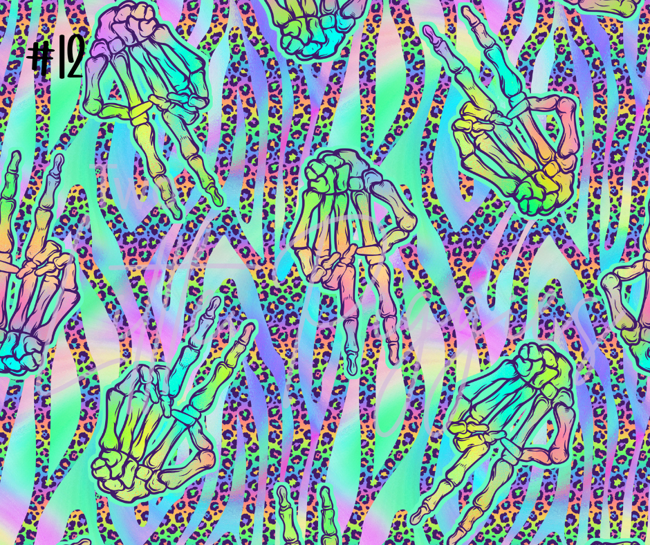 Printed Vinyl - Halloween - Rainbow Halloween