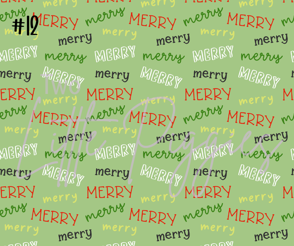 Printed Vinyl - Christmas Trees