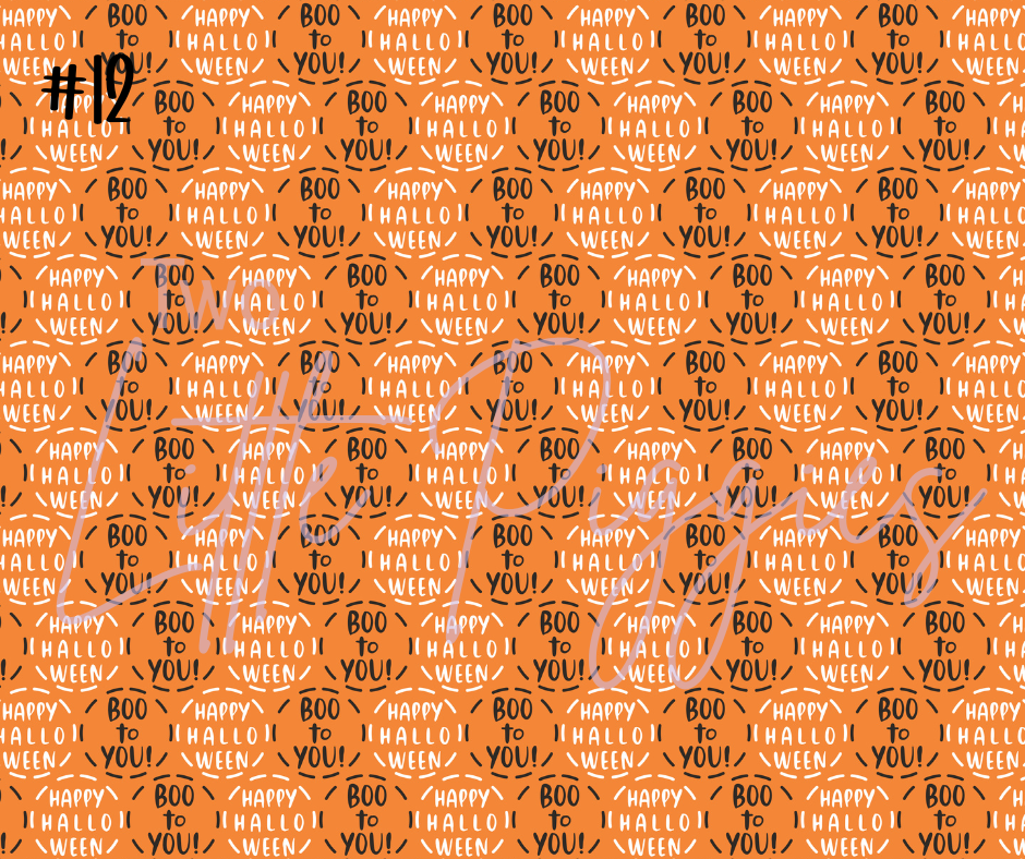 Printed Vinyl - Halloween - Boo