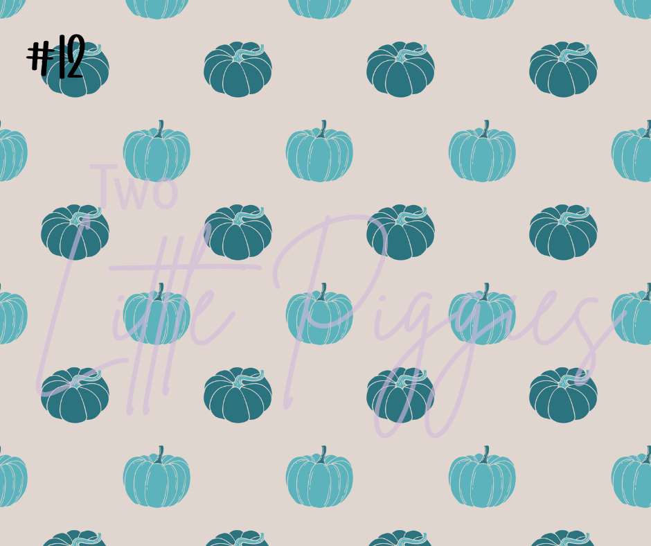 Printed Vinyl - Teal Pumpkin