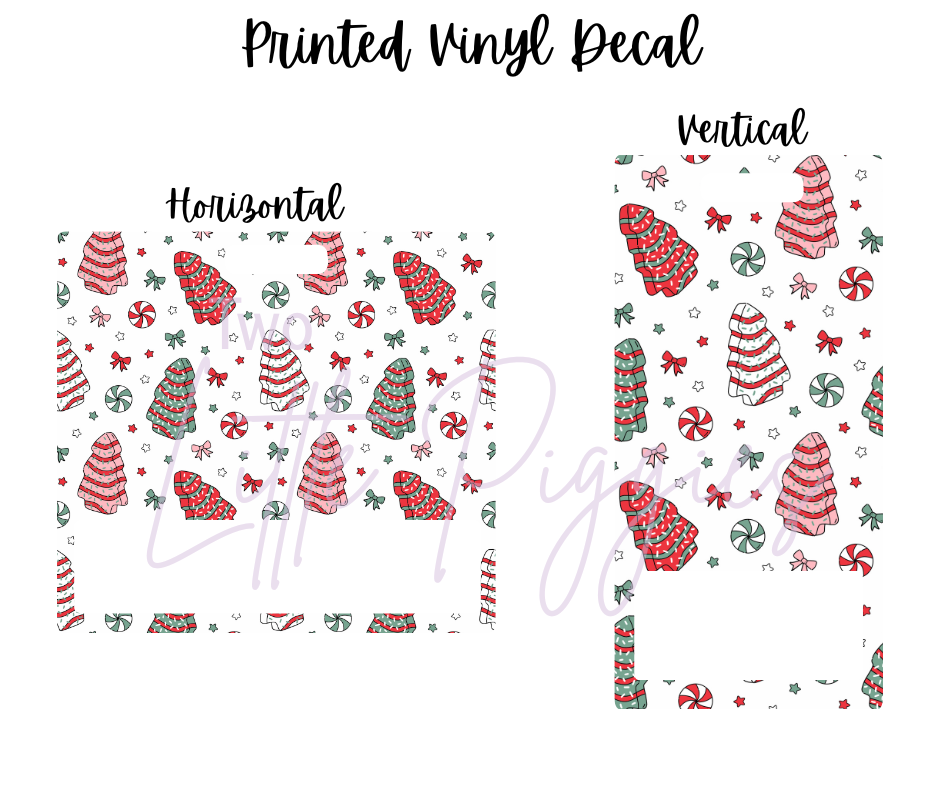 Printed Vinyl - Christmas Cakes