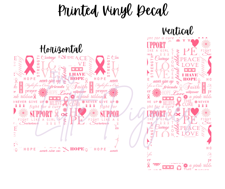 Printed Vinyl - Breast Cancer Awareness