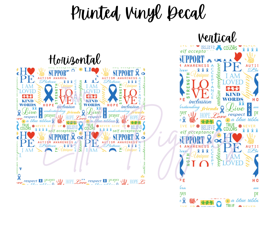 Printed Vinyl - Autism Awareness