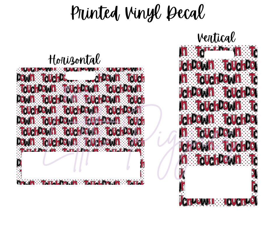 Printed Vinyl - Football - Maroon and Black