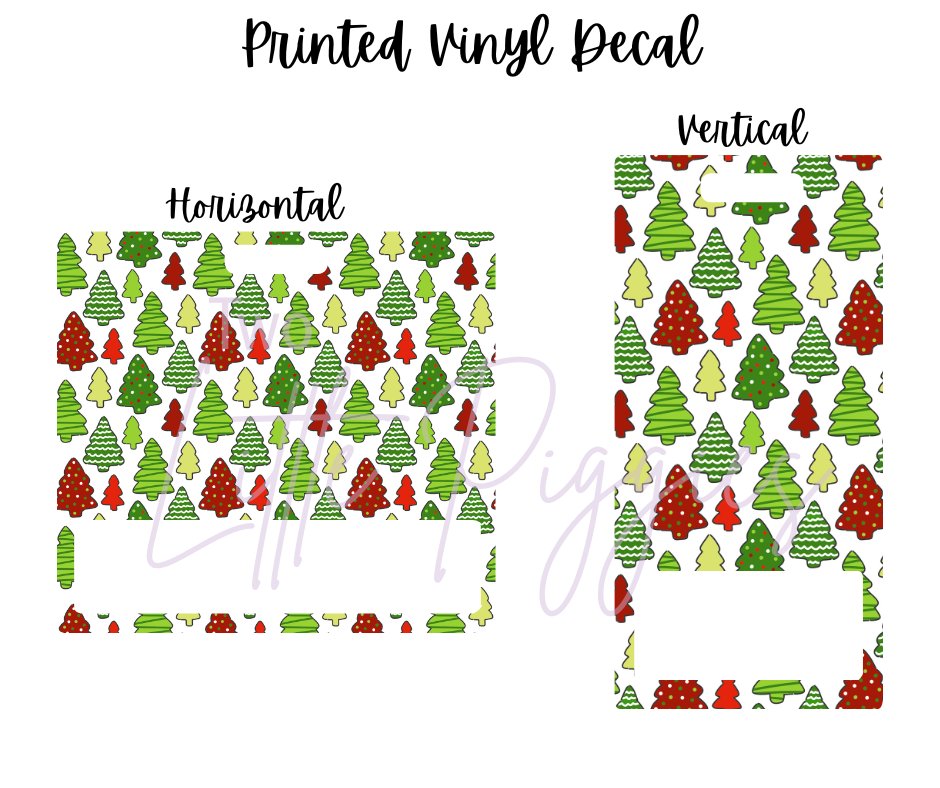Printed Vinyl - Christmas Trees