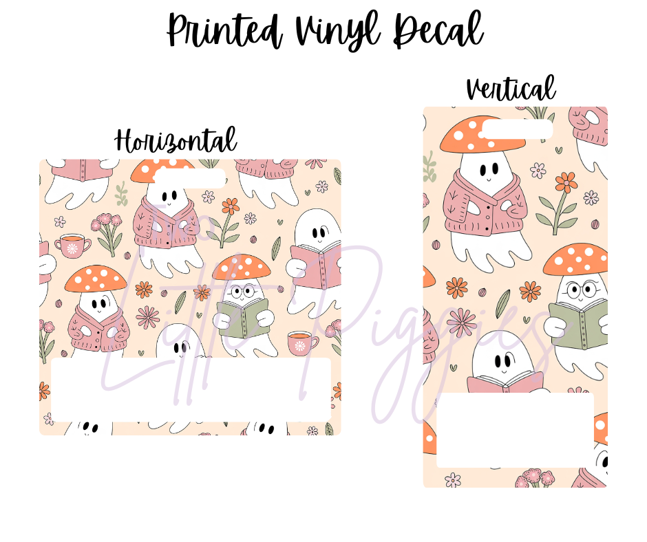 Printed Vinyl - Girl Ghosts and Books