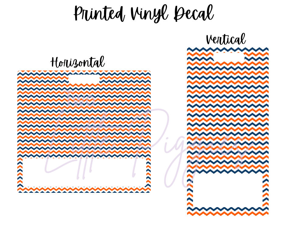 Printed Vinyl - Cheer - Navy and Orange