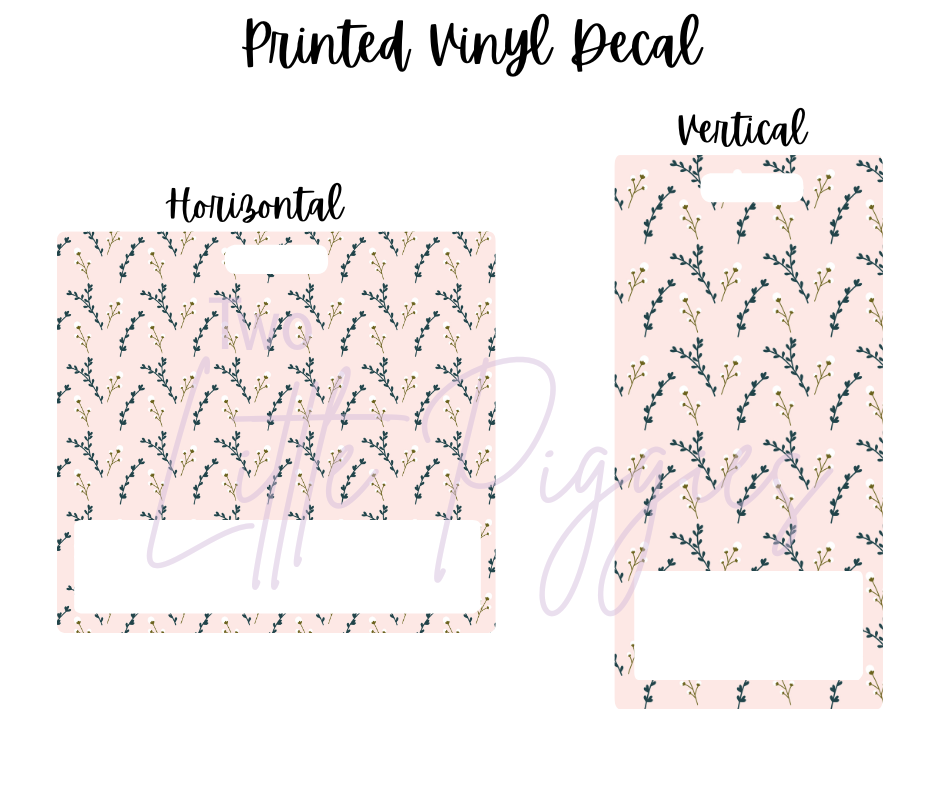Printed Vinyl - Blue Mustard Floral