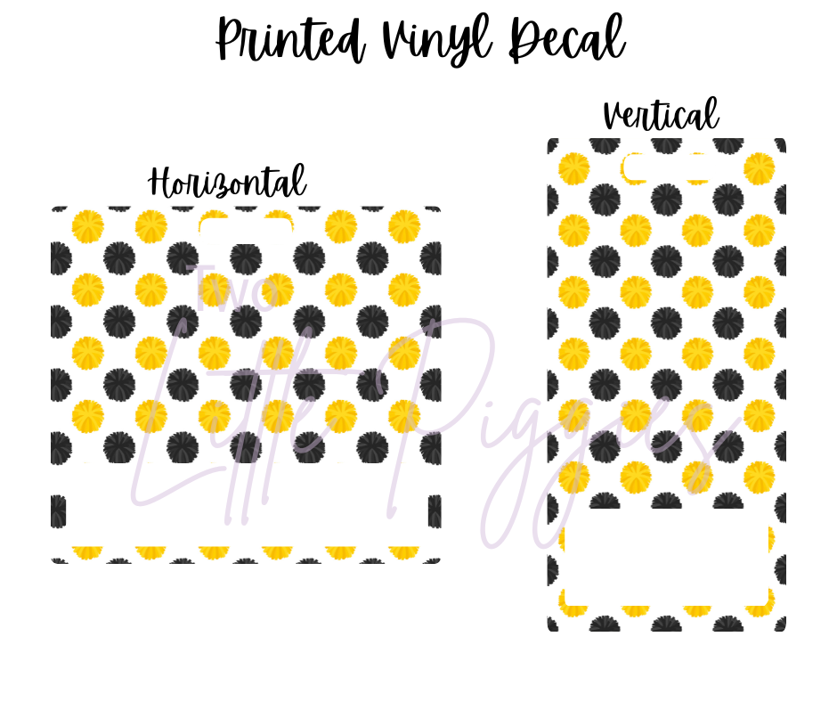 Printed Vinyl - Cheer - Yellow and Black