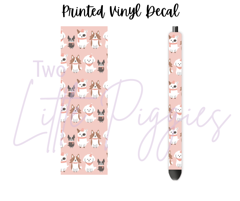 Printed Vinyl - Christmas Pups