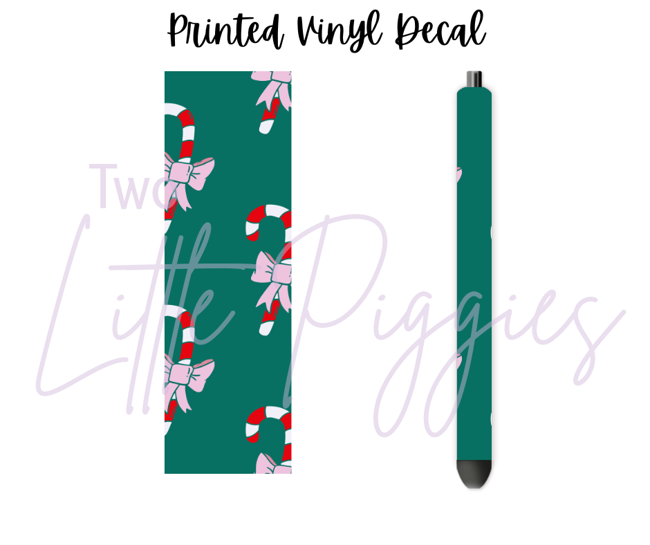 Printed Vinyl - Peppermint Holiday