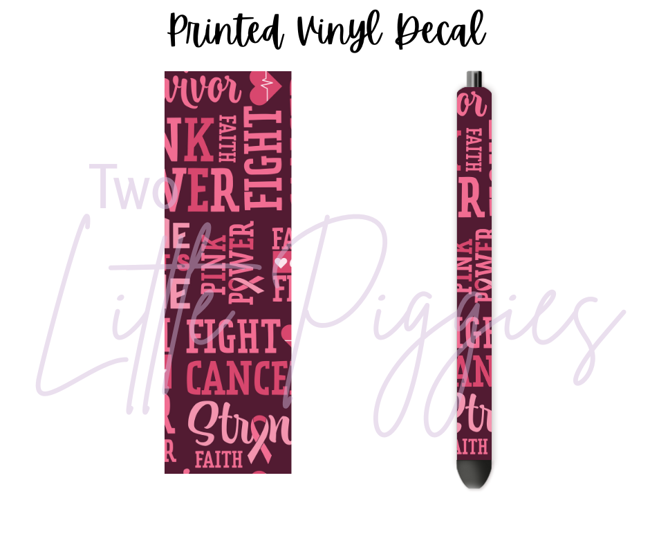 Printed Vinyl - Breast Cancer Awareness