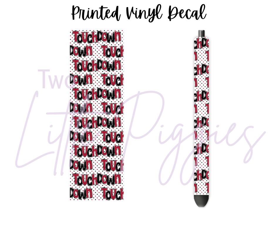 Printed Vinyl - Football - Maroon and Black