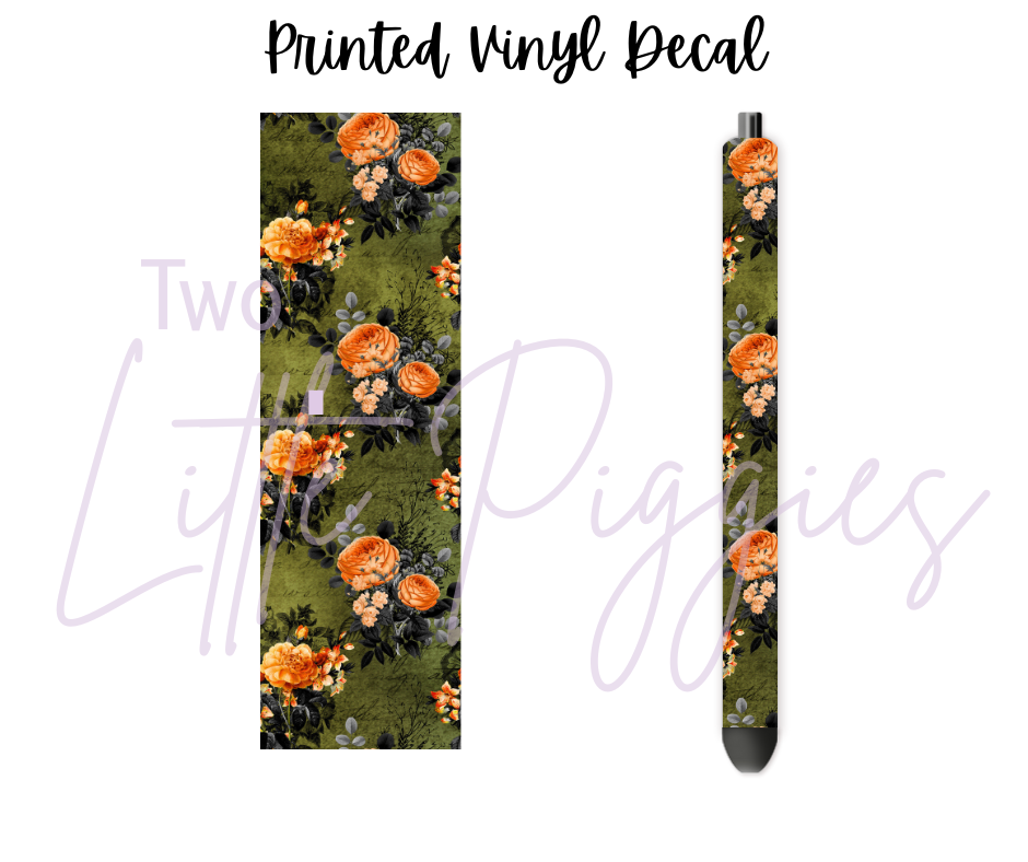 Printed Vinyl - Halloween Floral Collection