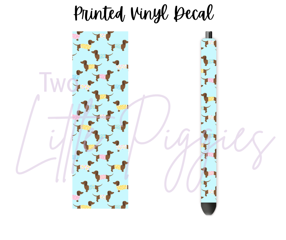 Printed Vinyl - Dachshund Fun