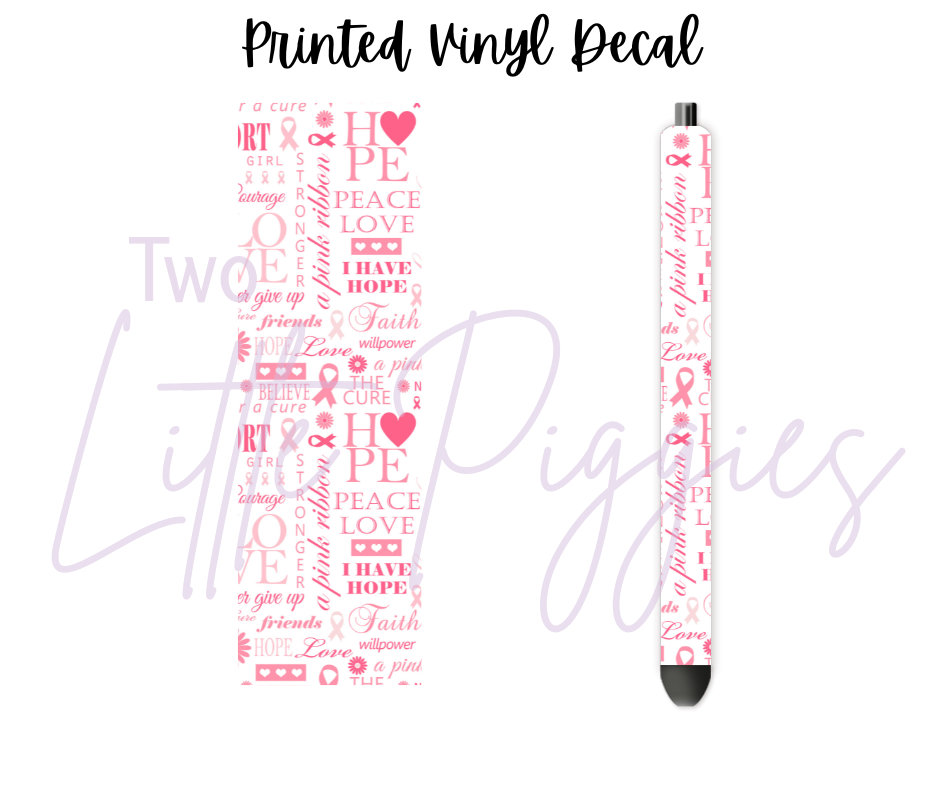 Printed Vinyl - Breast Cancer Awareness