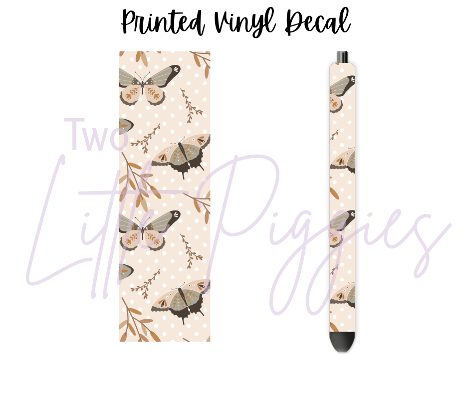 Printed Vinyl - Butterflies in the Garden