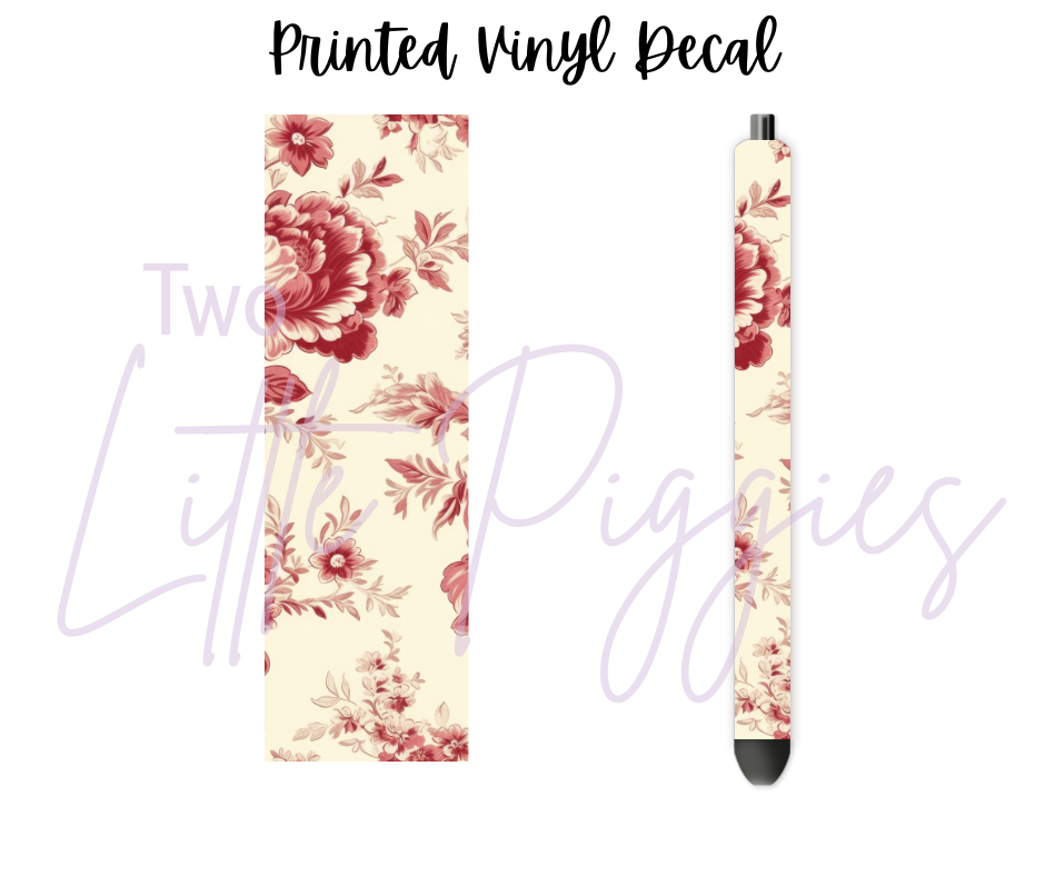 Printed Vinyl - Toile Floral