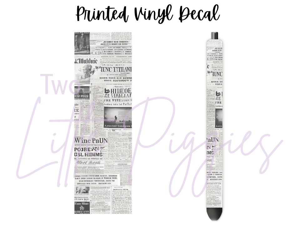 Printed Vinyl - Newspaper